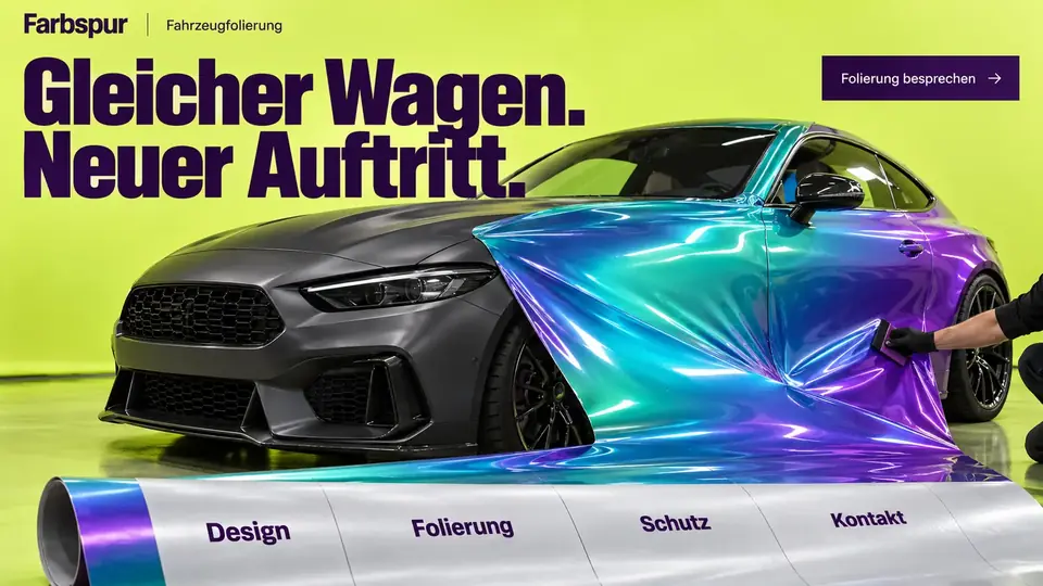 Design-Idee Fahrzeugfolierung
