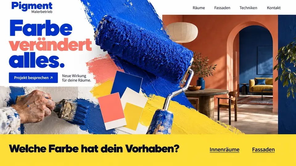 Design-Idee Malerbetrieb