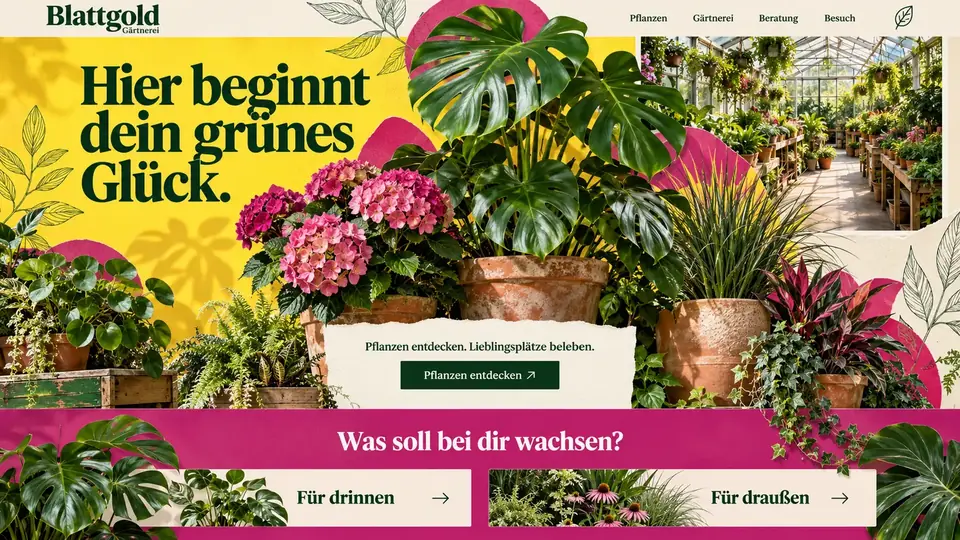Design-Idee Gärtnerei