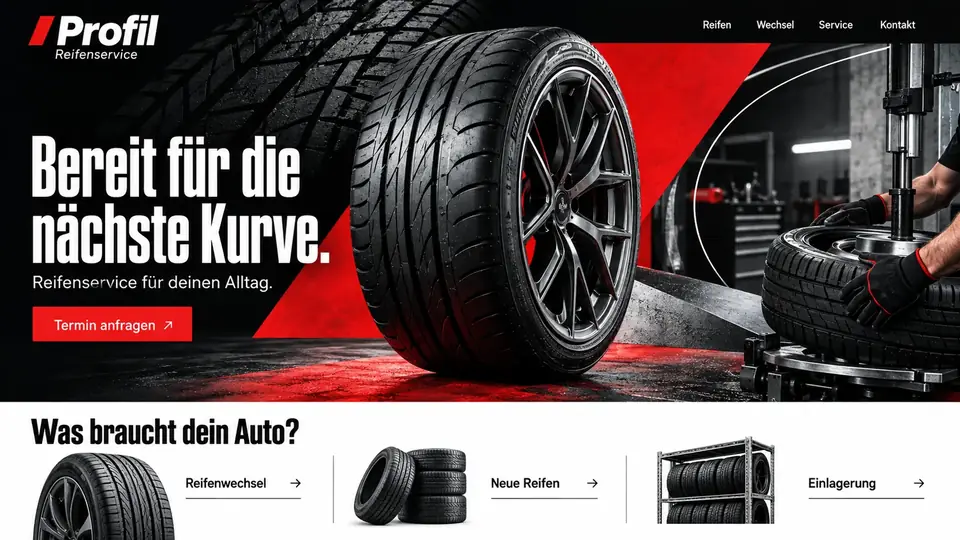 Design-Idee Reifenservice