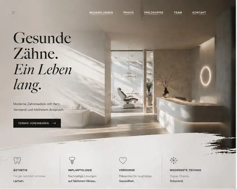 Design-Idee Zahnarztpraxis