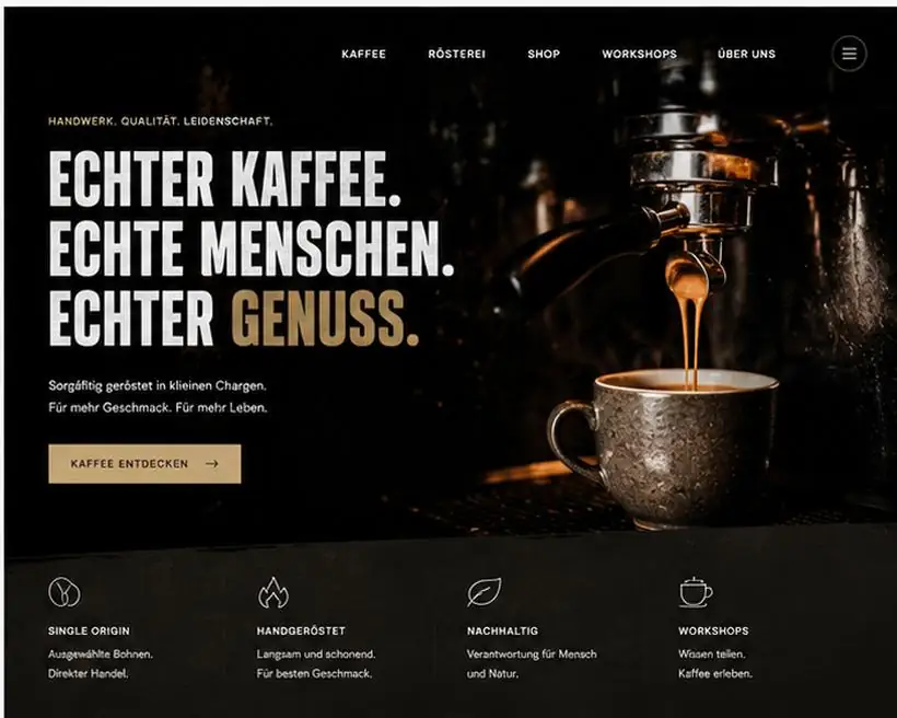 Design-Idee Kaffeerösterei
