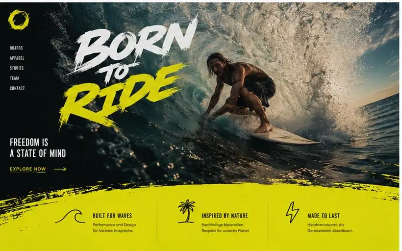 Design-Idee Surfmarke