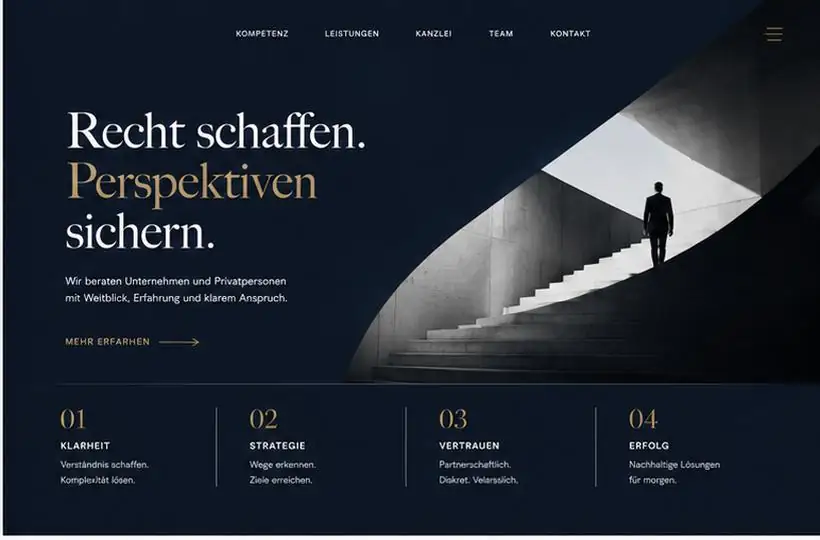 Design-Idee Wirtschaftskanzlei
