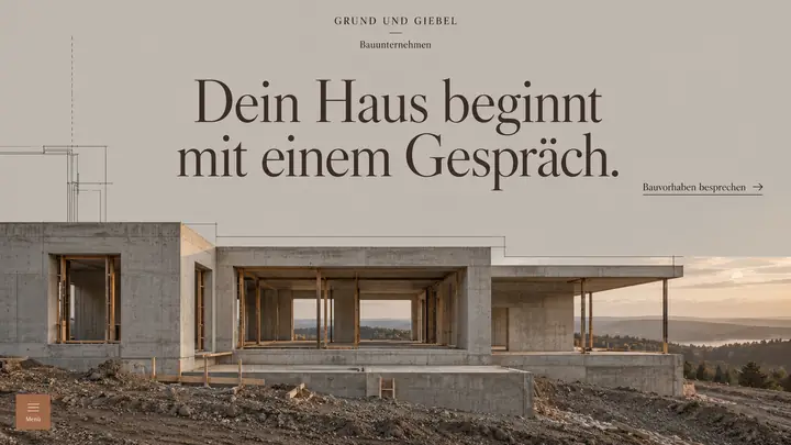 Design-Idee Bauunternehmen