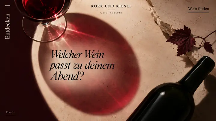 Design-Idee Weinhandlung
