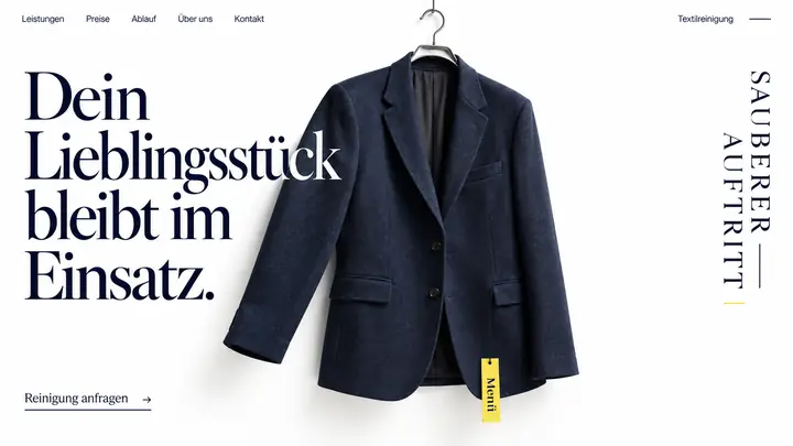 Design-Idee Textilreinigung