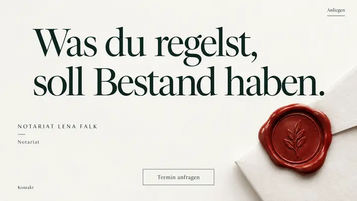 Design-Idee Notariat