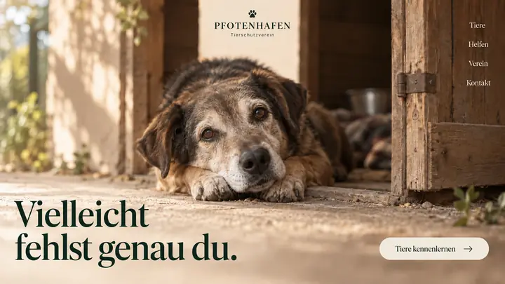 Design-Idee Tierschutzverein