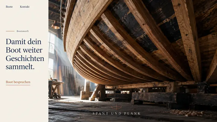 Design-Idee Bootswerft