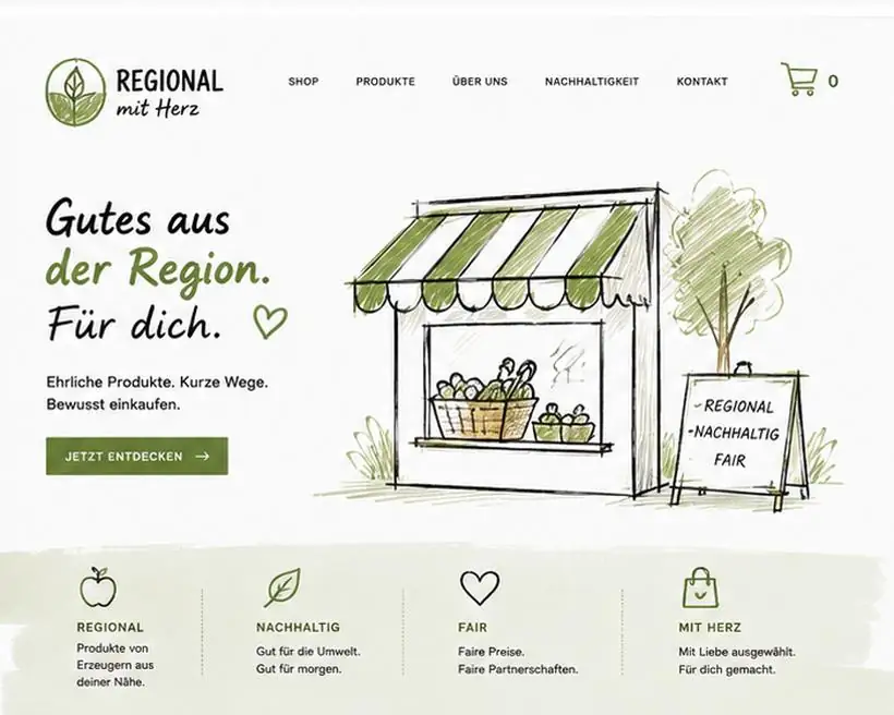 Design-Idee Hofladen