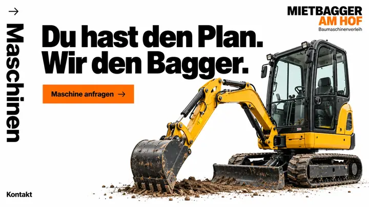 Design-Idee Baumaschinenverleih