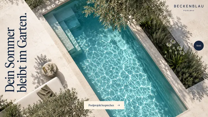 Design-Idee Poolbau