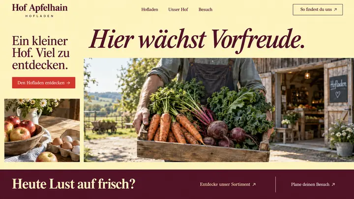Design-Idee Hofladen