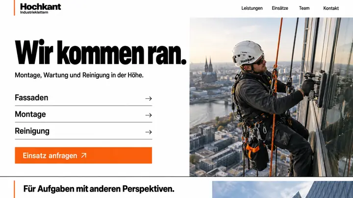 Design-Idee Industrieklettern