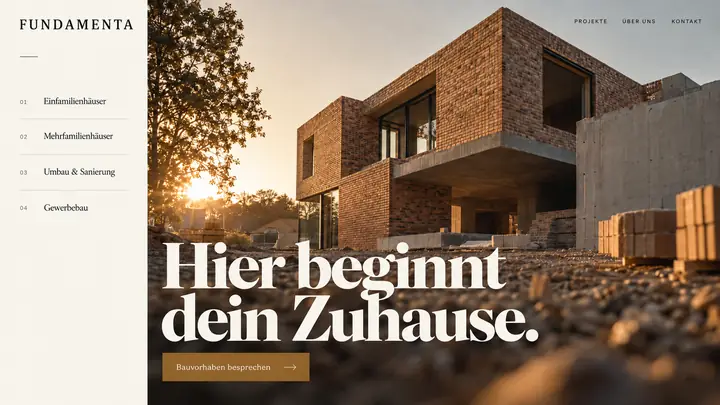 Design-Idee Bauunternehmen