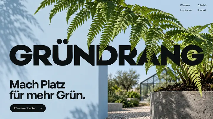 Design-Idee Gärtnerei
