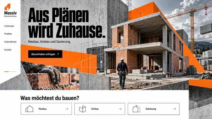 Design-Idee Bauunternehmen