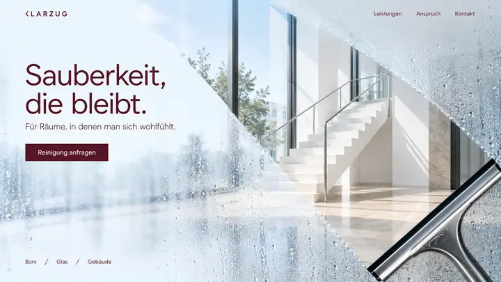 Design-Idee Gebäudereinigung