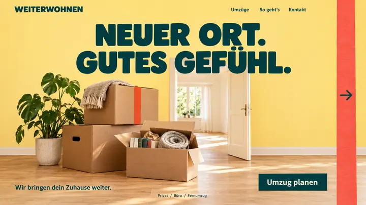Design-Idee Umzüge