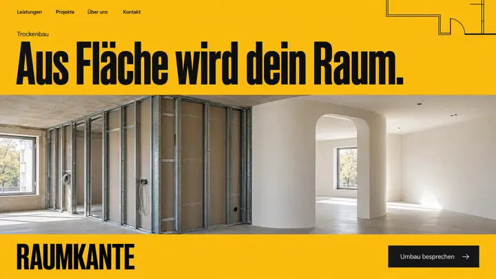 Design-Idee Trockenbau