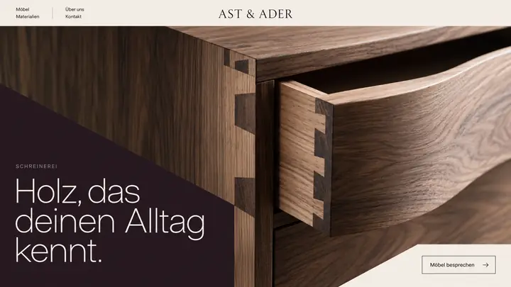 Design-Idee Schreinerei