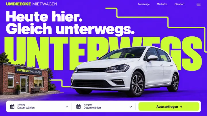 Design-Idee Autovermietung