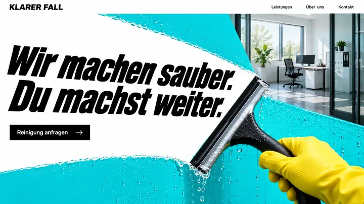 Design-Idee Gebäudereinigung