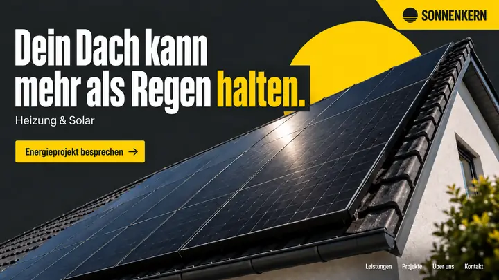 Design-Idee Heizung und Solar