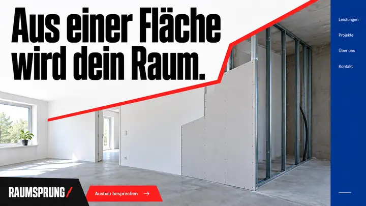 Design-Idee Trockenbau