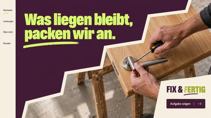 Design-Idee Handwerker-Service