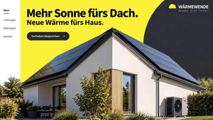 Design-Idee Heizung und Solar