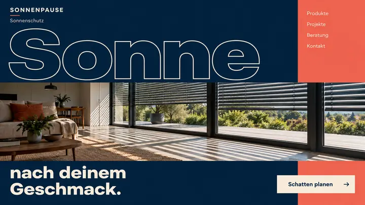 Design-Idee Sonnenschutz