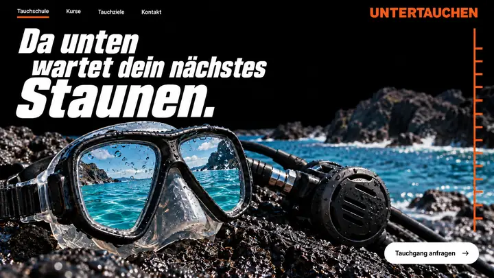 Design-Idee Tauchschule