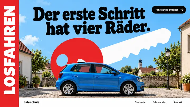 Design-Idee Fahrschule