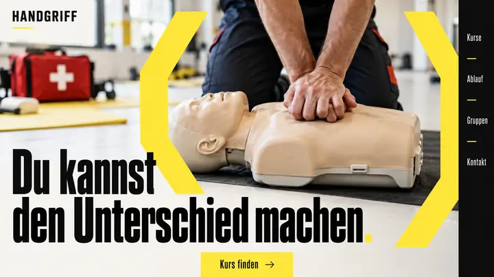 Design-Idee Erste-Hilfe-Kurse