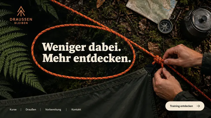 Design-Idee Überlebenstraining