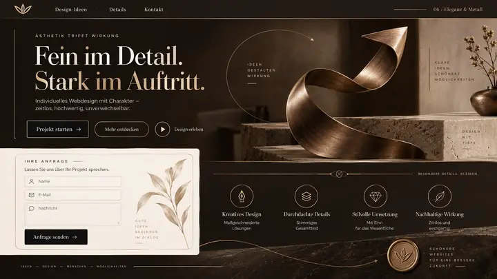 Design-Idee Eleganz und Metall