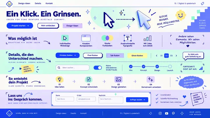 Design-Idee Digital und spielerisch