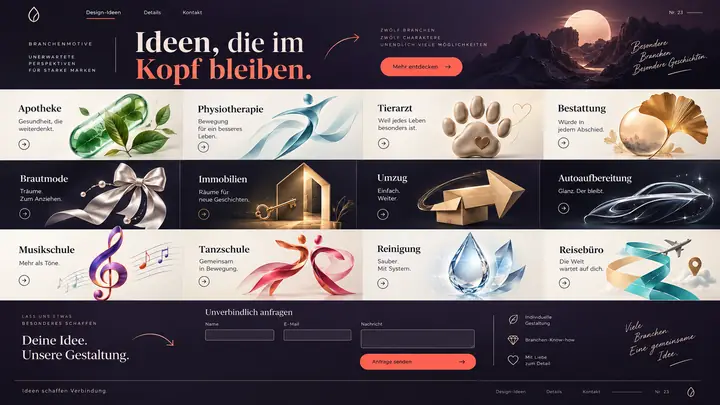 Design-Idee Motive quer durch die Branchen
