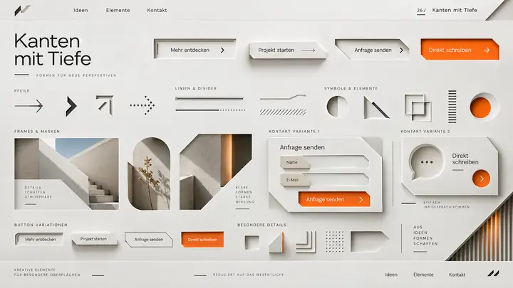 Design-Idee Schnitt und Schatten