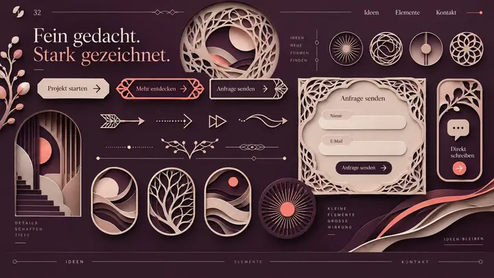 Design-Idee Laserschnitt und Filigran