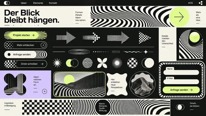 Design-Idee Optik und Illusion