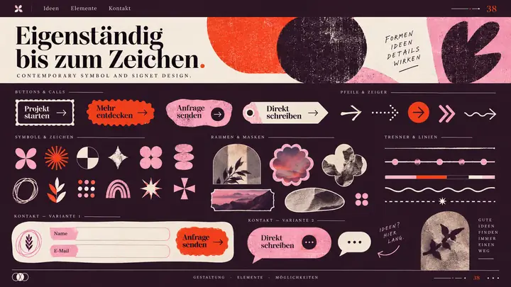 Design-Idee Siegel und Symbol