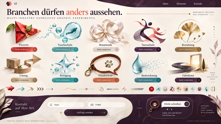 Design-Idee Zeichen mit Ausdruck