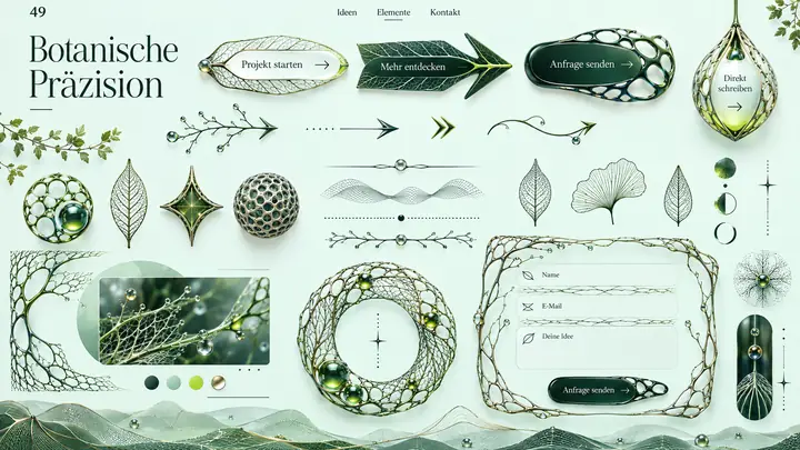 Design-Idee Botanische Präzision
