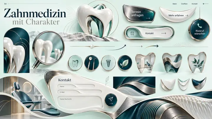 Design-Idee Zahnmedizin mit Charakter