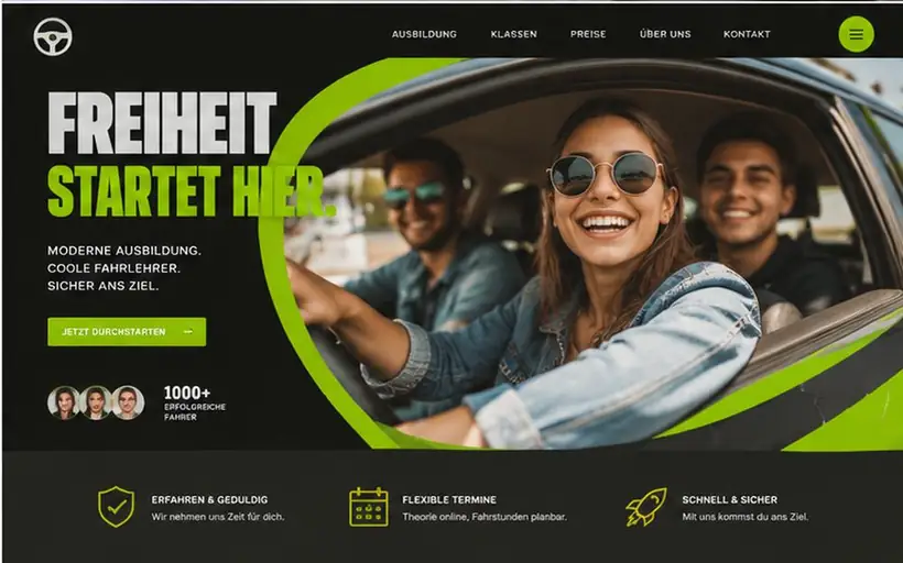 Design-Idee Fahrschule