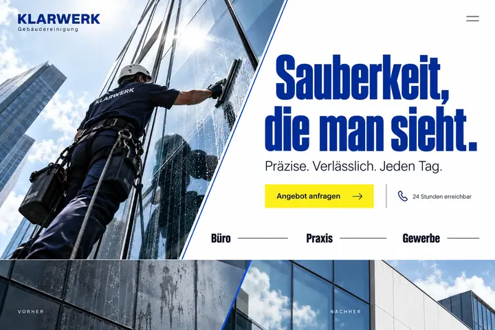 Design-Idee Gebäudereinigung